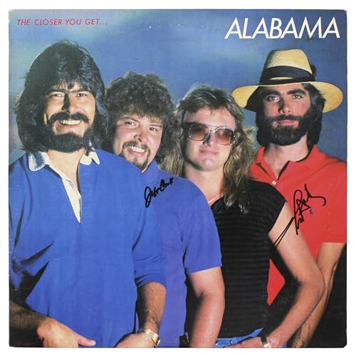 Jeff Cook and Teddy Gentry Alabama Signed Album Cover Autographed BAS #BH027682