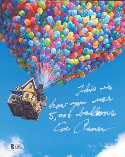 Ed Asner Up "This Is How You Use 5,000 Balloons" Signed 8x10 Photo BAS #T20835