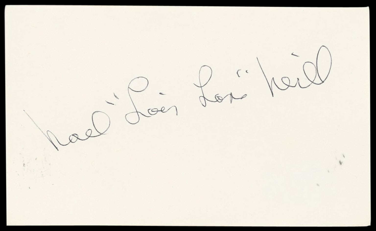 Noel Neill Superman Authentic Signed 3x5 Index Card Autographed BAS #BN89203