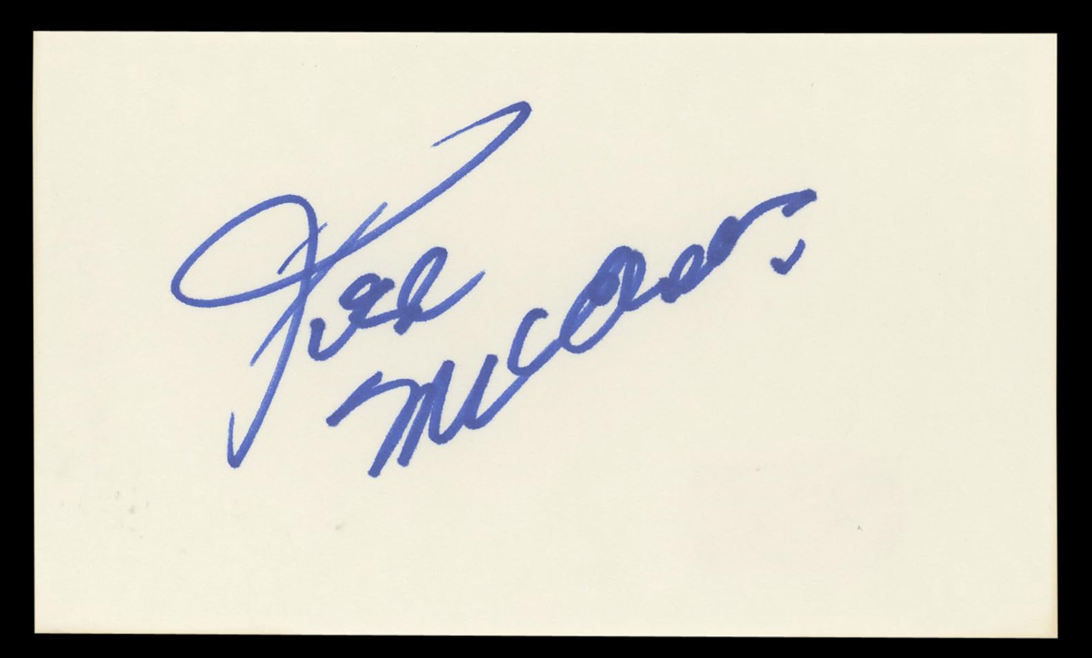 Joel McCrea Ride the High Country Authentic Signed 3x5 Index Card BAS #BL98882