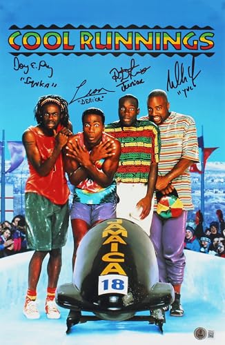 Cool Runnings (3) Lewis, Doug, Leon & Yoba Signed 12x18 Photo BAS Witnessed