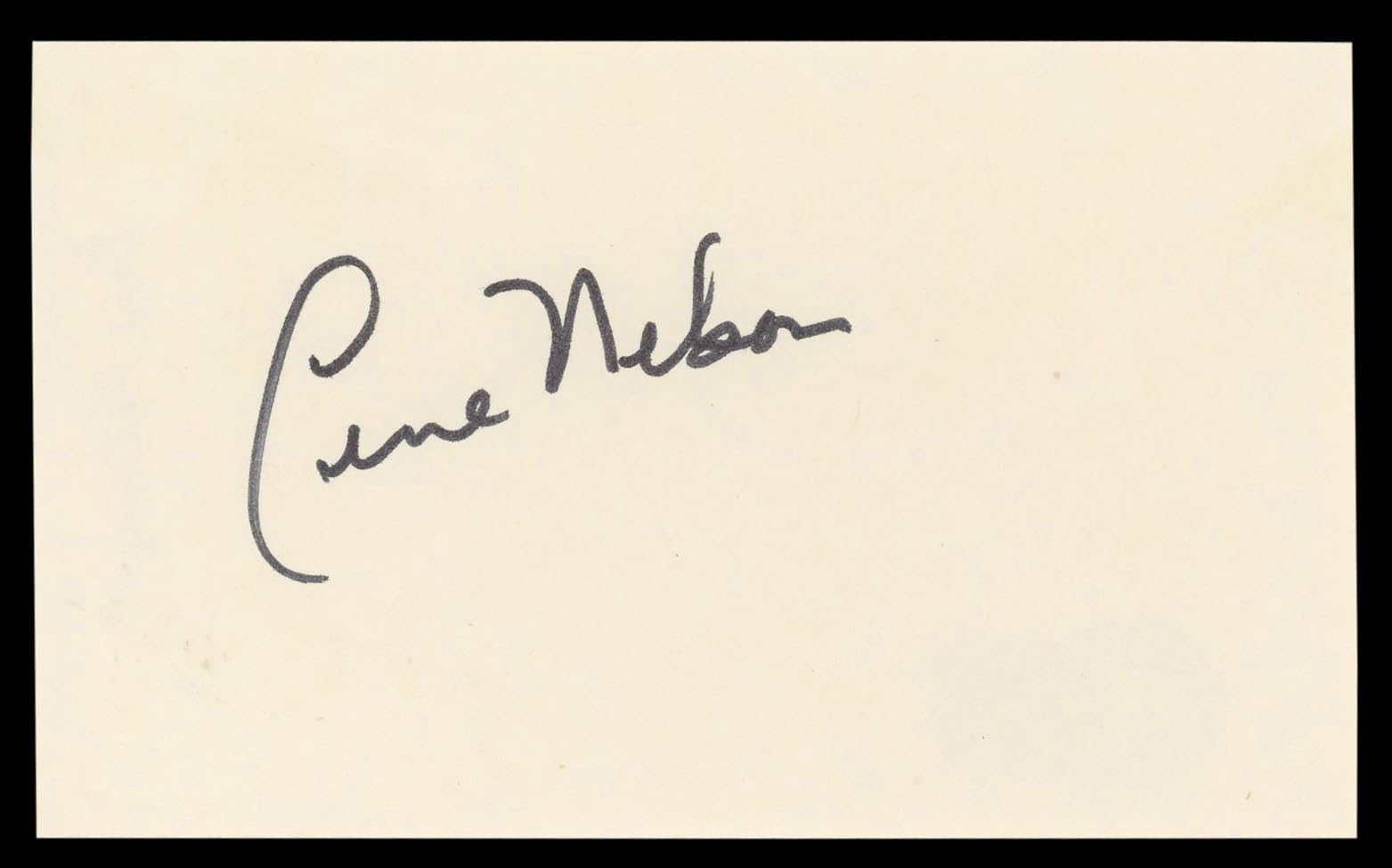 Gene Nelson Tea for Two Authentic Signed 3x5 Index Card Autographed BAS #BL98816