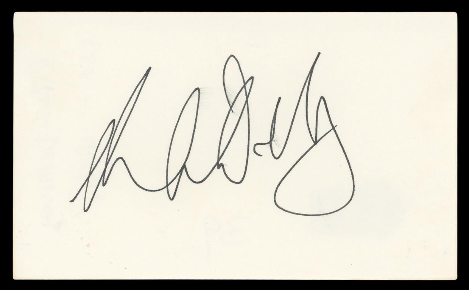Rebecca De Mornay Risky Business Authentic Signed 3x5 Index Card BAS #BL96831