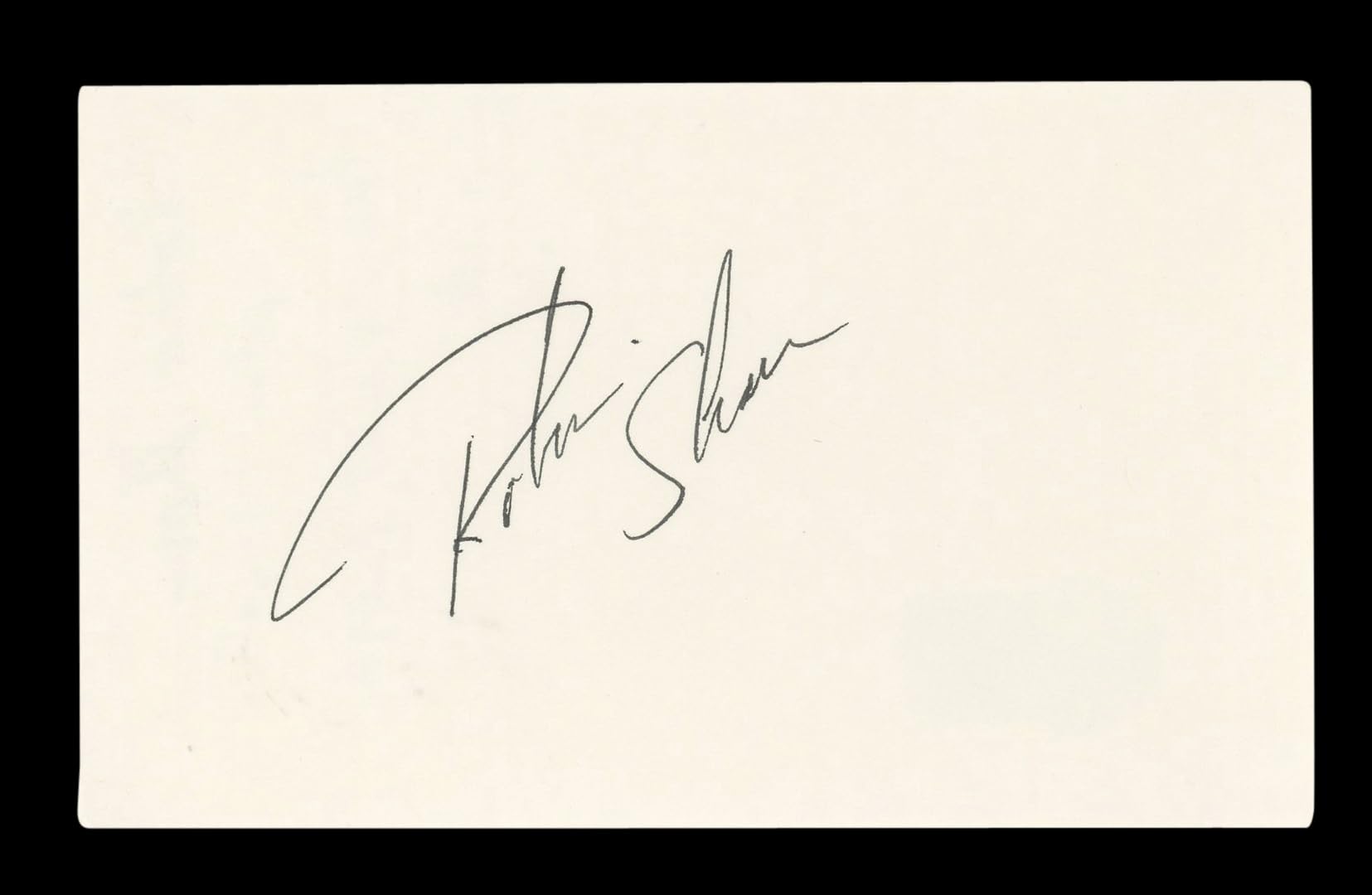 Robin Shou Mortal Kombat Signed 3x5 Index Card Autographed BAS #AD70279