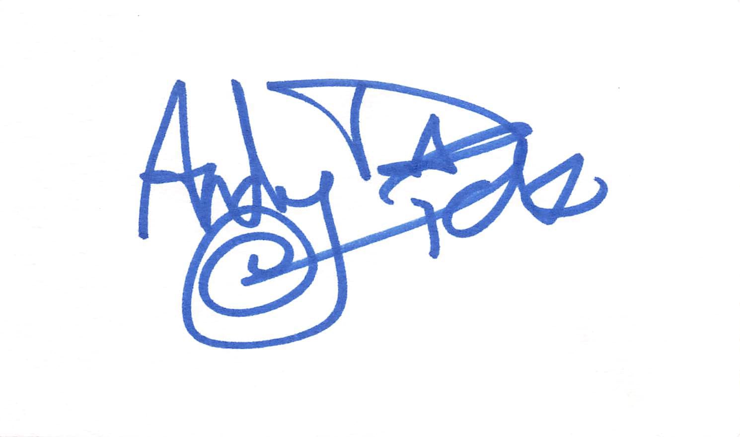 Andy Dick The Andy Dick Show Authentic Signed 3x5 Index Card BAS #BL96329
