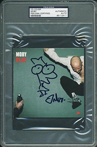 Moby Authentic Signed Moby Play Cd Cover W/ Hand Drawn Sketch PSA/DNA Slabbed
