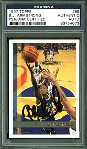 Warriors B.J. Armstrong Authentic Signed Card 1997 Topps #69 PSA/DNA Slabbed
