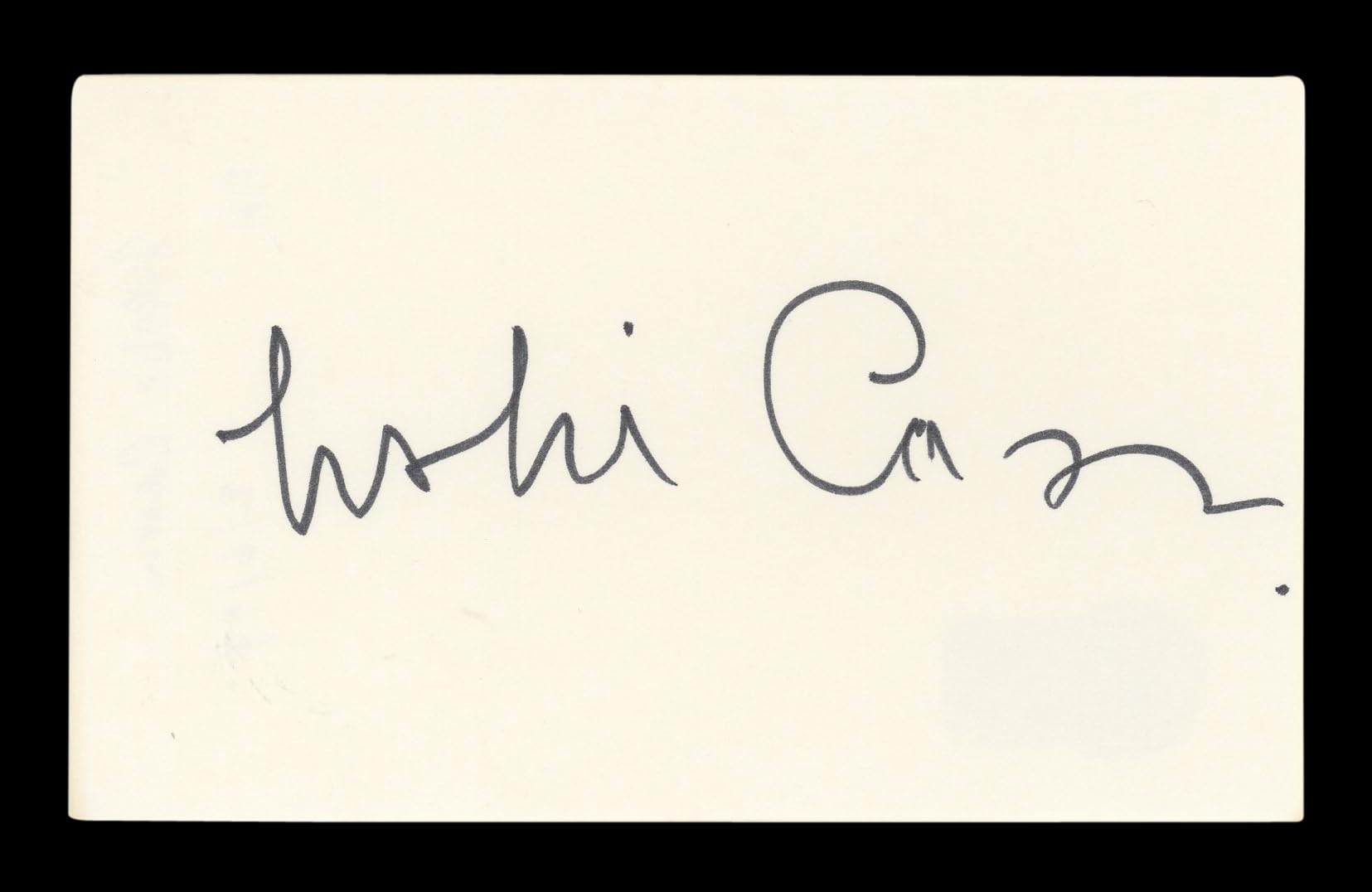 Leslie Caron An American in Paris Signed 3x5 Index Card Autographed BAS #AD70141