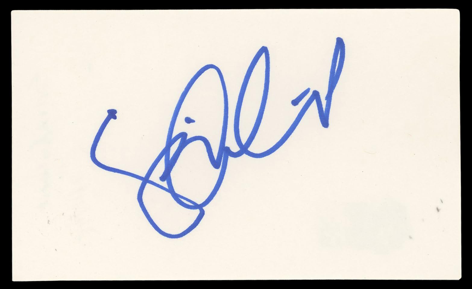 Sara Gilbert Roseanne Authentic Signed 3x5 Index Card Autographed BAS #BN06489