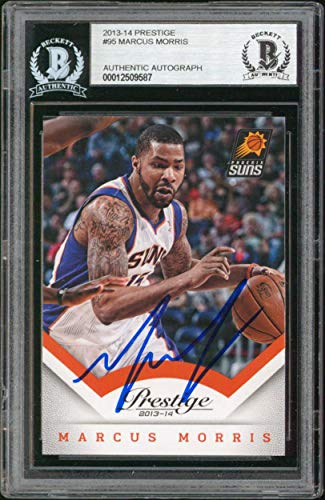 Suns Marcus Morris Authentic Signed 2013 Prestige #95 Card BAS Slabbed
