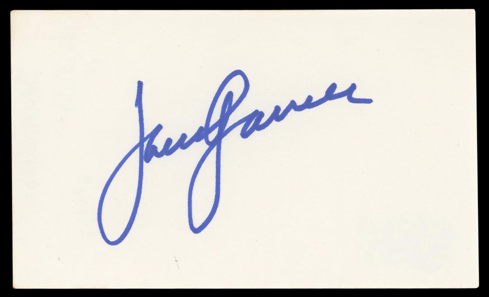 James Garner Maverick Authentic Signed 3x5 Index Card Autographed BAS #BM57051