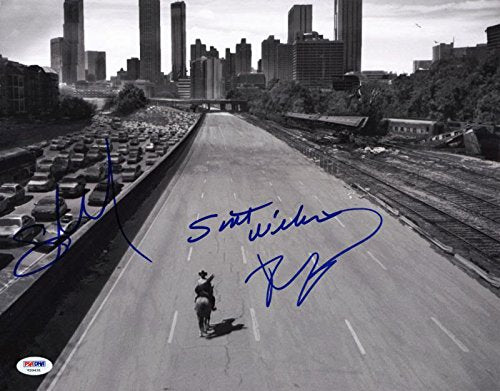 The Walking Dead (3) Kirkman, Nicotero & Wilson Signed 11X14 Photo PSA #V20431
