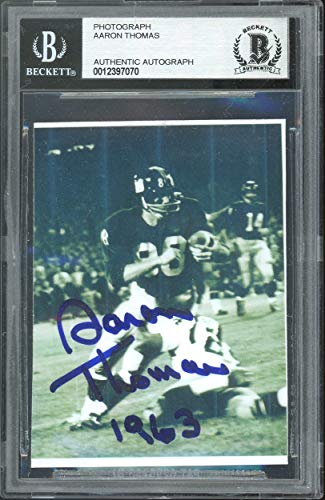 Giants Aaron Thomas Authentic Signed Photo BAS Slabbed