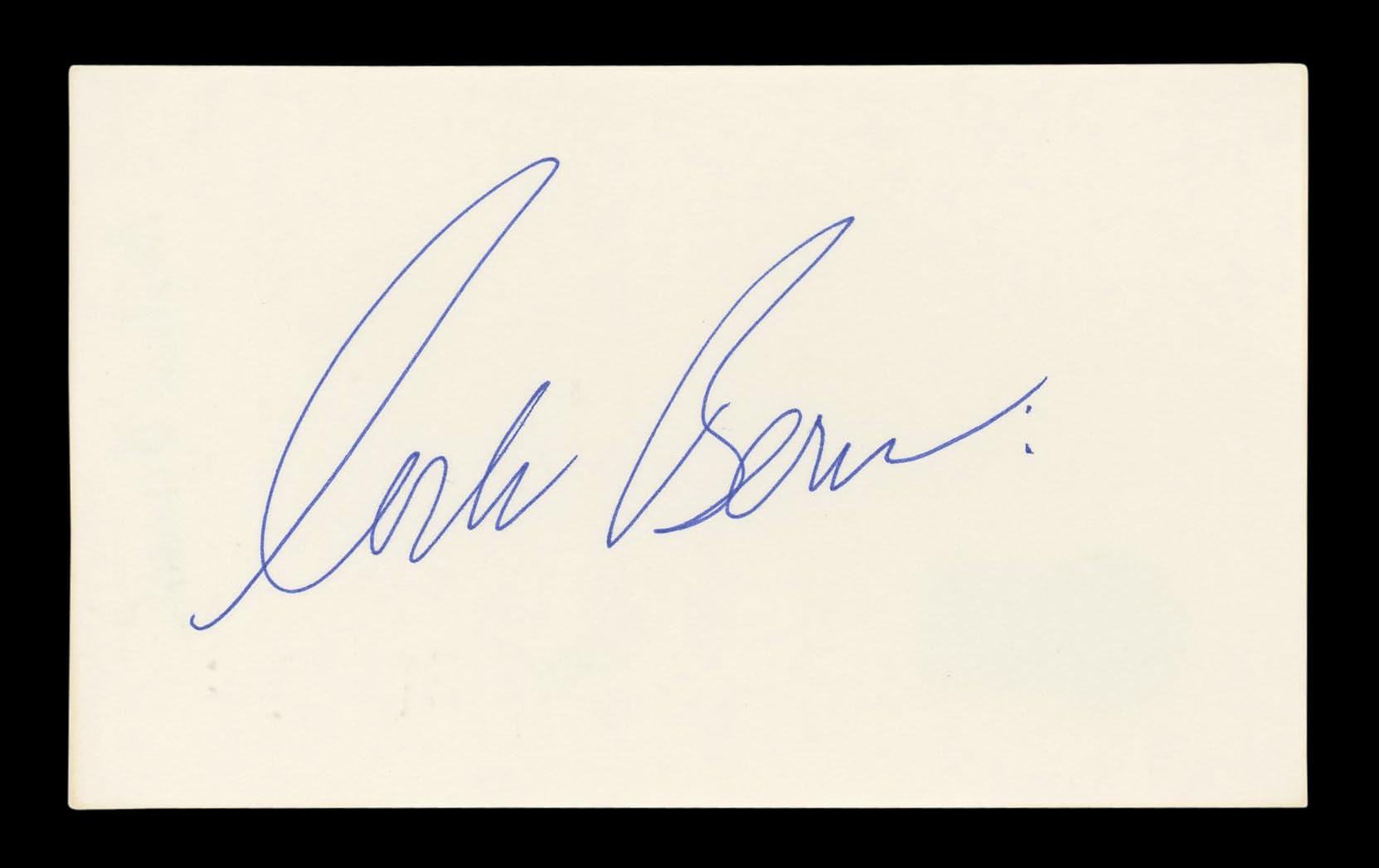 Corbin Bernsen Major League Authentic Signed 3x5 Index Card BAS #BL96491