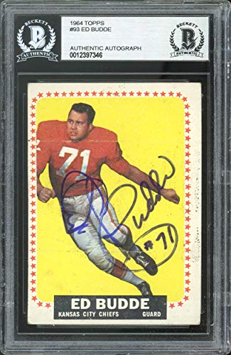Chiefs Ed Budde Authentic Signed 1964 Topps #93 Card BAS Slabbed #28\2
5