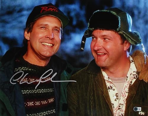 Chevy Chase Christmas Vacation Signed 16x20 Photo w Cousin Eddie Outside BAS W 2