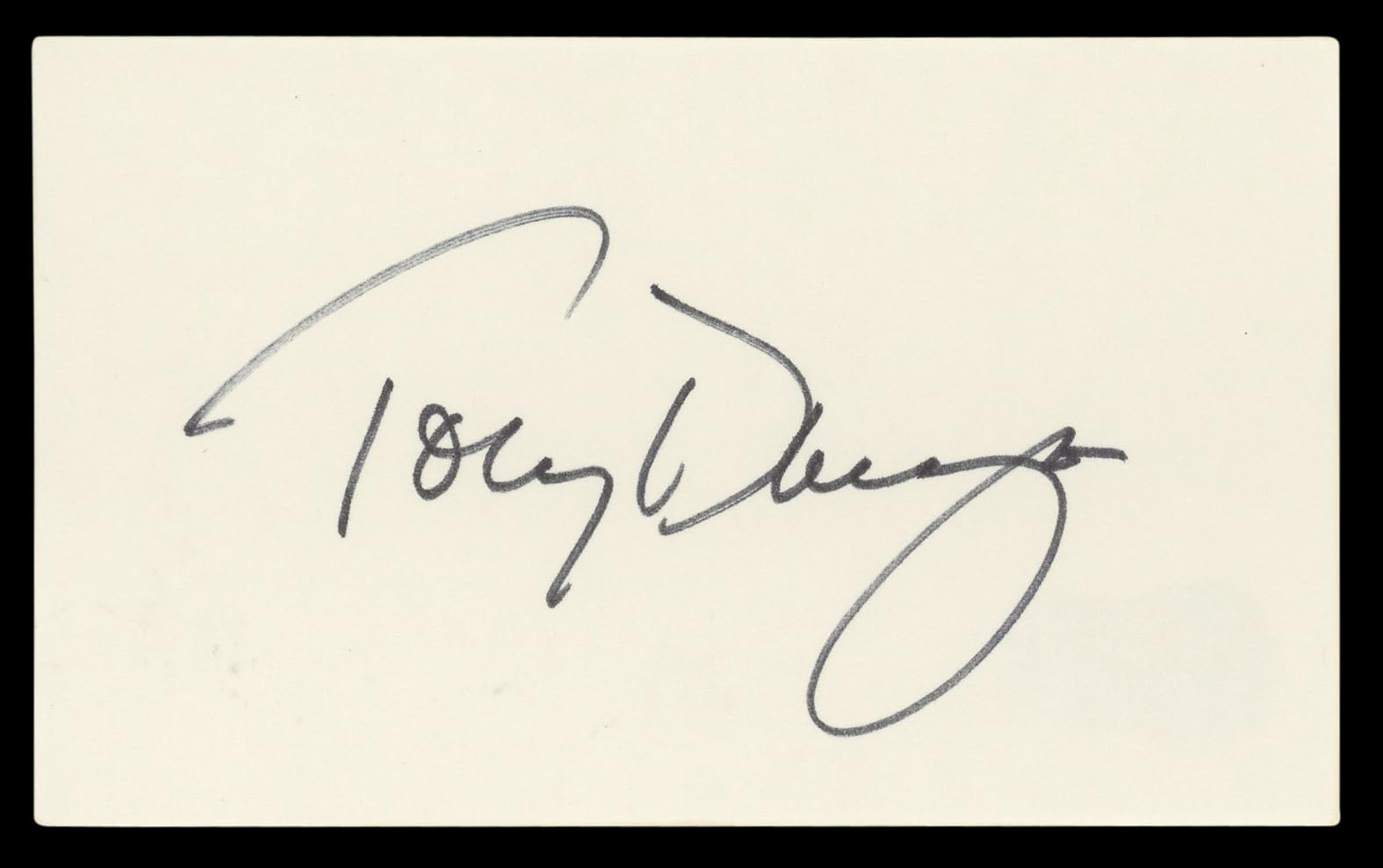 Tony Danza Who's the Boss? Authentic Signed 3x5 Index Card BAS #BL98448