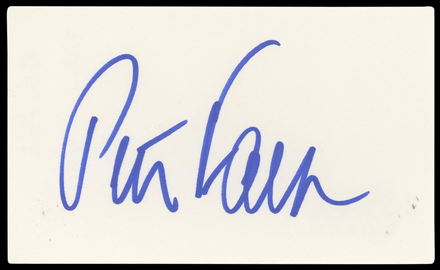 Peter Falk Columbo Authentic Signed 3x5 Index Card Autographed BAS #BN89157