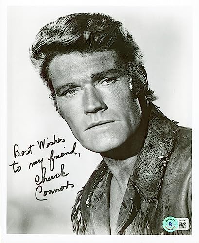 Chuck Connors The Rifleman "Best Wishes" Signed 8x10 Photo BAS #BG82423