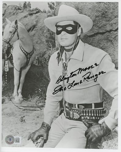 Clayton Moore "The Lone Ranger" Authentic Signed 8x10 Photo BAS #BL44566