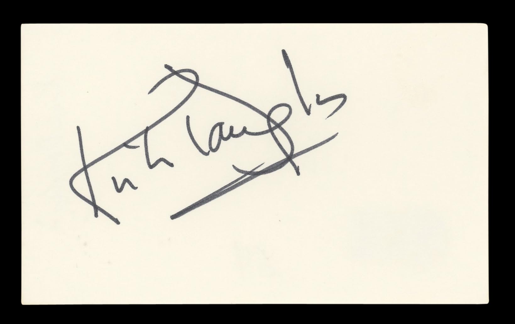 Kirk Douglas Spartacus Authentic Signed 3x5 Index Card Autographed BAS #BL96687
