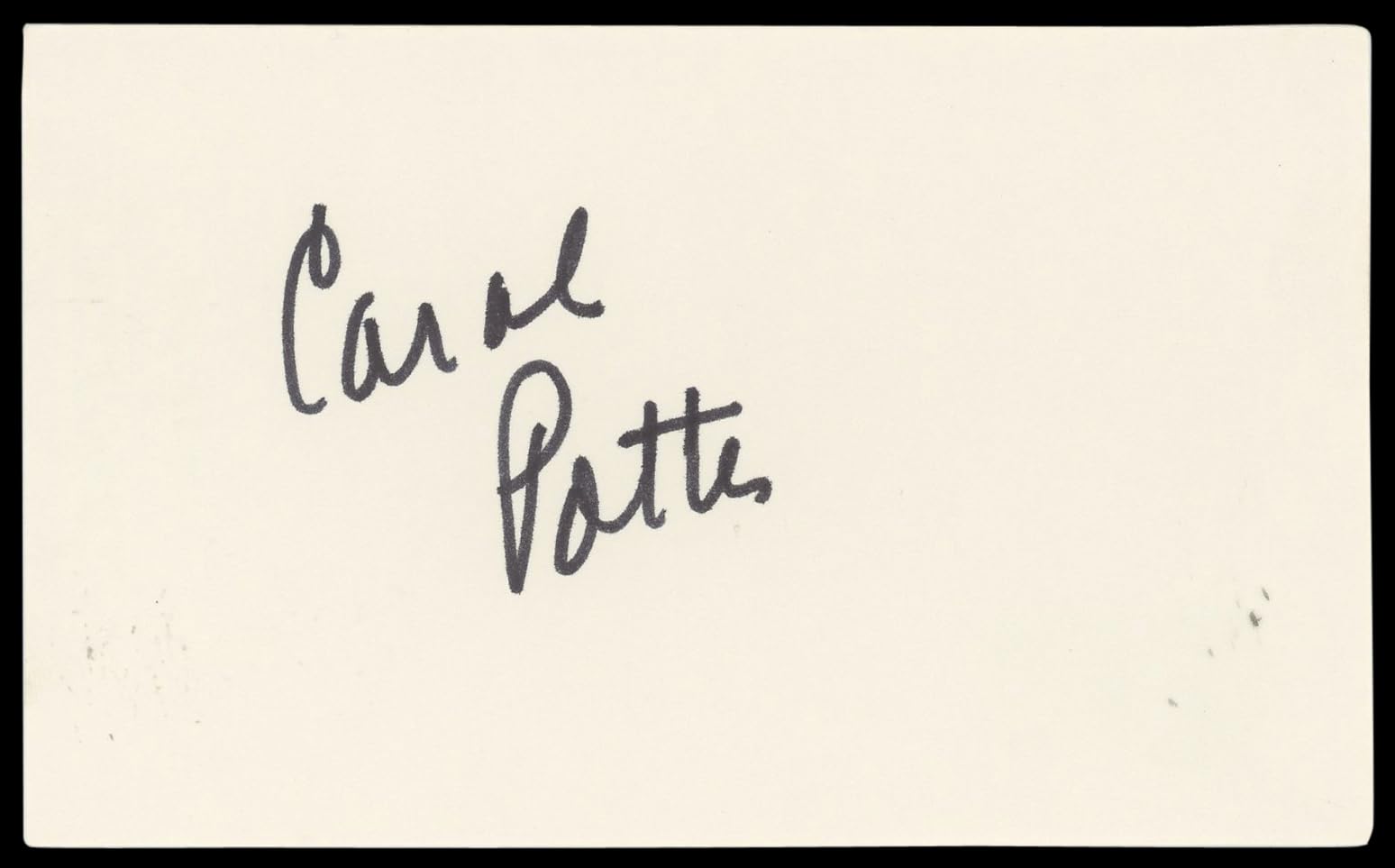 Carol Potter Beverly Hills, 90210 Authentic Signed 3x5 Index Card BAS #BN89197