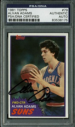 Suns Alvan Adams Authentic Signed Card 1981 Topps #79 PSA/DNA Slabbed