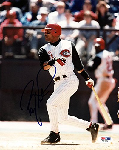 Reds Barry Larkin Signed Authentic 8X10 Photo Autographed PSA/DNA #W24579