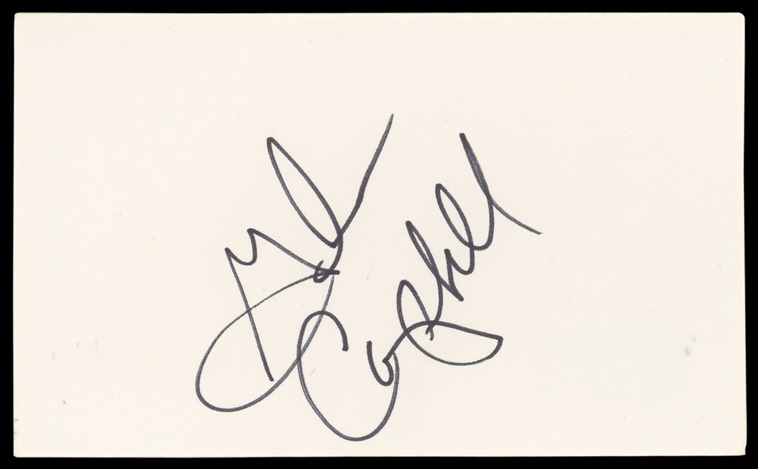 Glen Campbell True Grit Authentic Signed 3x5 Index Card Autographed BAS #BN06398