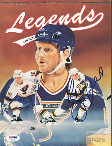 Blues Brett Hull Authentic Signed Magazine 1991 Legends PSA/DNA #U51411