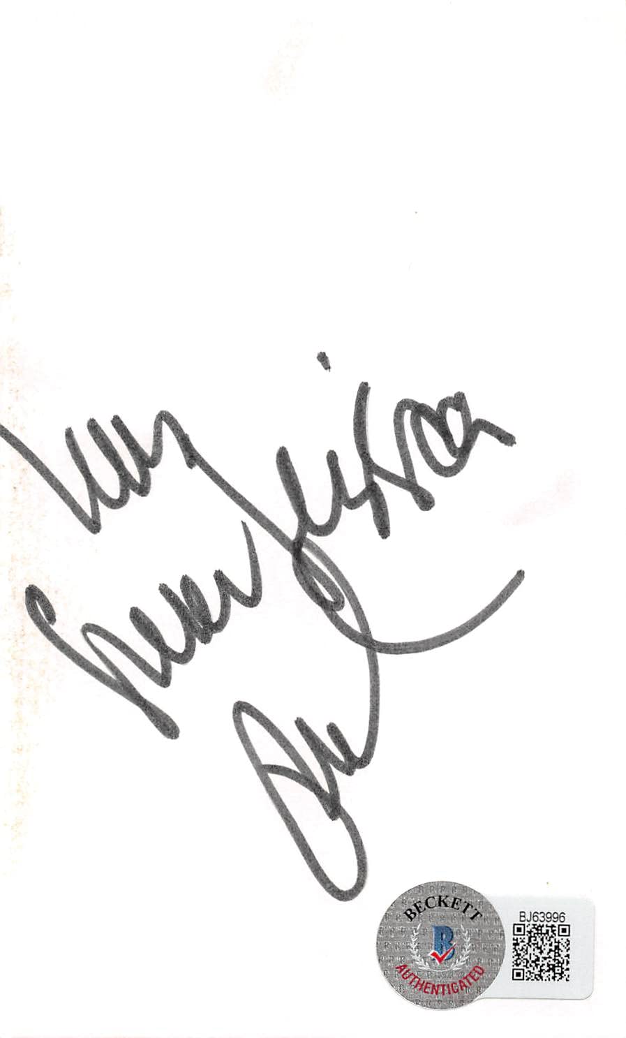 Sarah Jessica Parker Sex And The City Signed 3x5 Index Card BAS #BJ63996