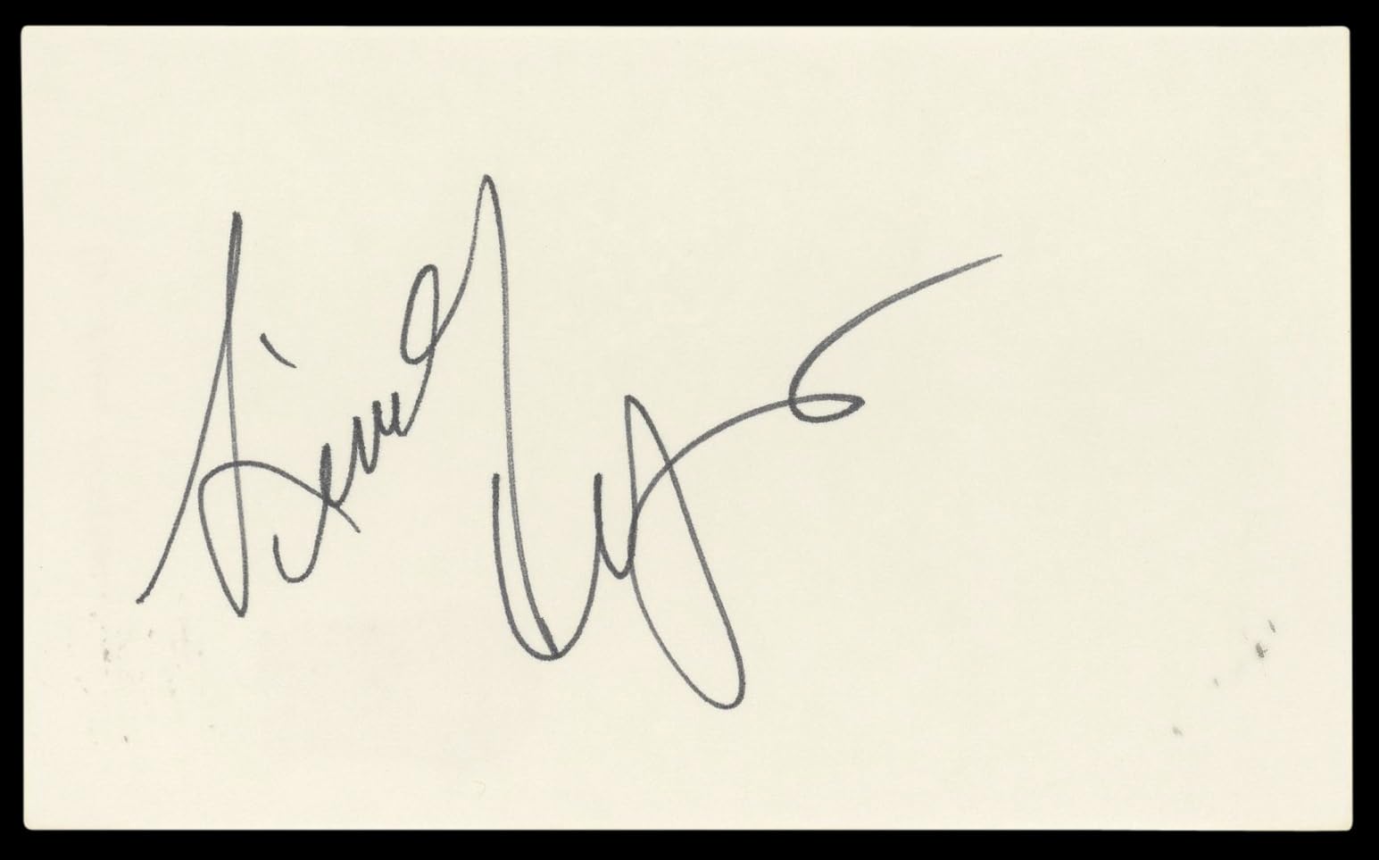 Lindsay Wagner The Bionic Woman Authentic Signed 3x5 Index Card BAS #BN89426