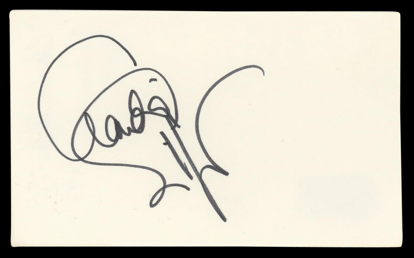 Claudia Schiffer Love Actually Authentic Signed 3x5 Index Card BAS #BL98493