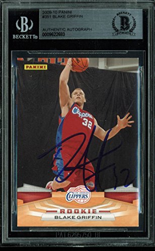 Clippers Blake Griffin Authentic Signed Card 2009 Panini RC #351 BAS Slabbed