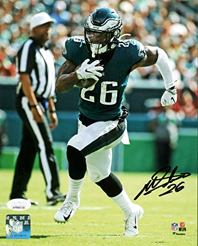 Eagles Miles Sanders Authentic Signed 8x10 Vertical Photo JSA Witness