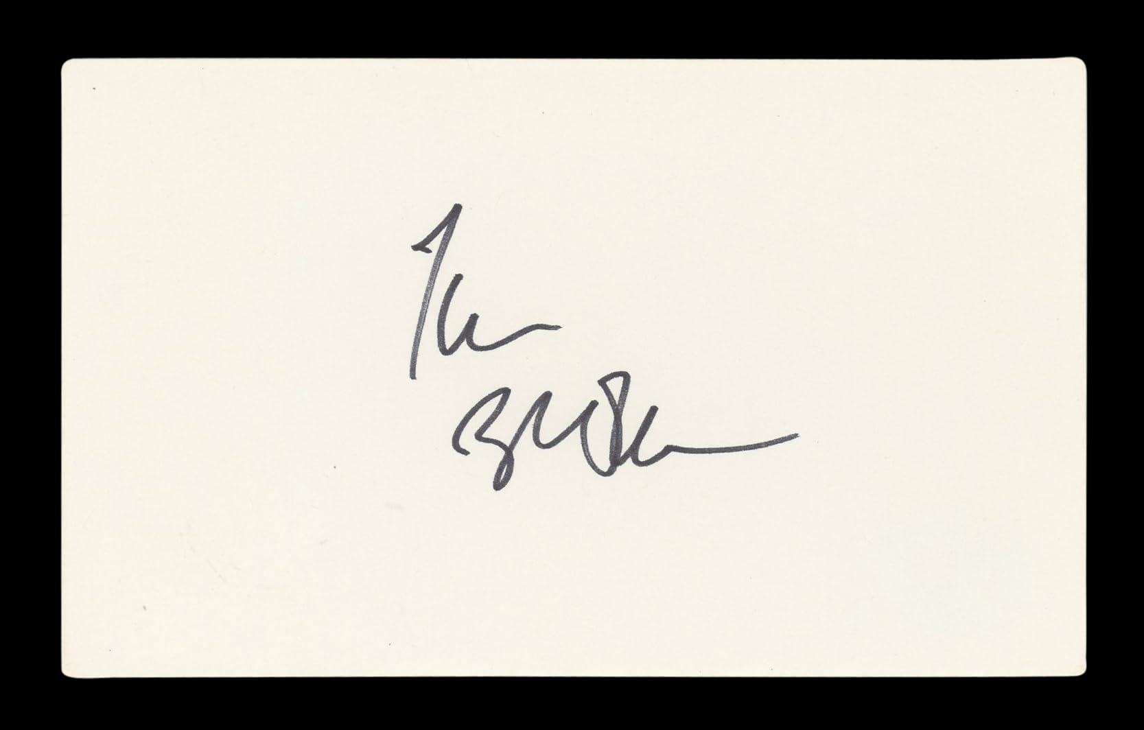 Tom Brokaw Television Journalist Signed 3x5 Index Card Autographed BAS #BM57046