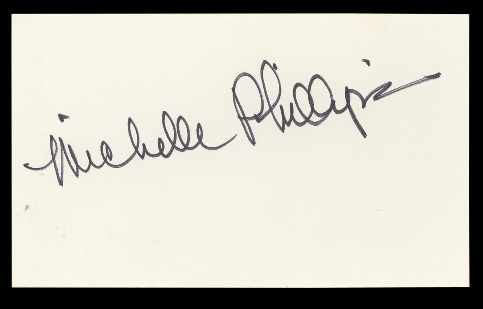 Michelle Phillips Knots Landing Authentic Signed 3x5 Index Card BAS #BL98858