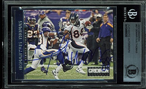 Broncos Demaryius Thomas Signed 2012 Gridiron #57 Auto Card BAS Slabbed
