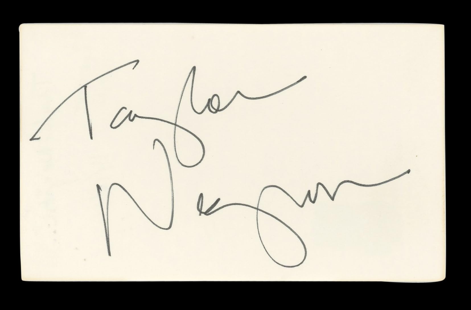 Taylor Negron The Last Boy Scout Authentic Signed 3x5 Index Card BAS #BL96938