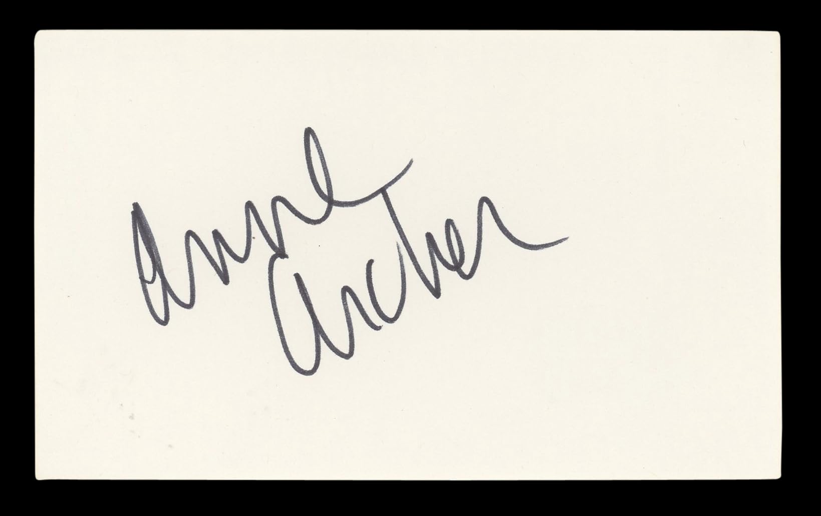 Anne Archer Fatal Attraction Authentic Signed 3x5 Index Card BAS #BL96927