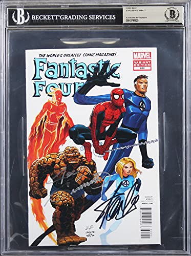 Stan Lee & Joe Sinnott Signed Fantastic Four Variant Edition #600 Comic BAS Slab