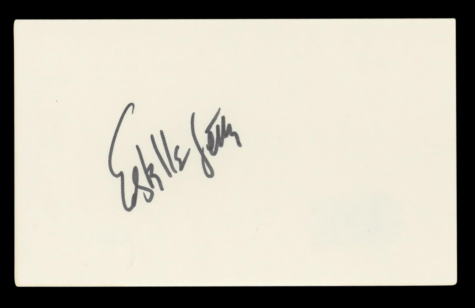 Estelle Getty The Golden Girls Authentic Signed 3x5 Index Card BAS #BL96538