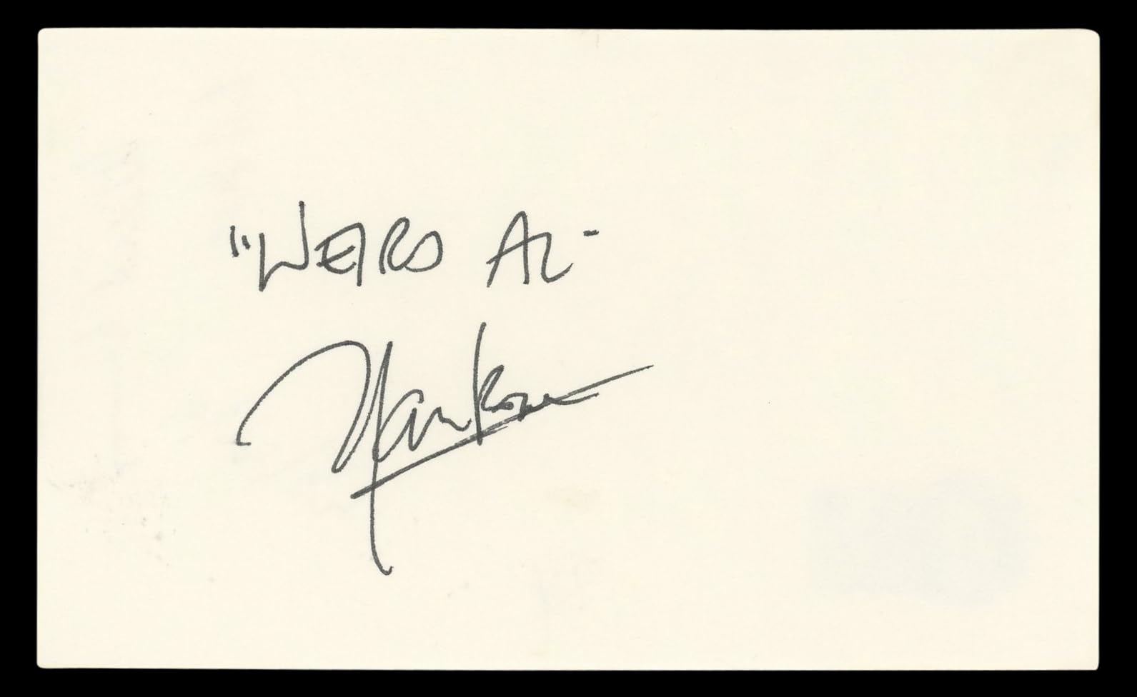 Weird Al Yankovic Musician Authentic Signed 3x5 Index Card BAS #BL98461