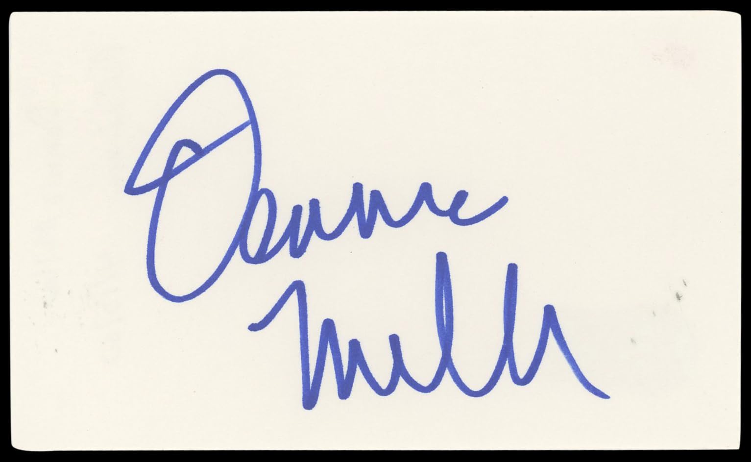 Dennis Miller Joe Dirt Authentic Signed 3x5 Index Card Autographed BAS #BN89122