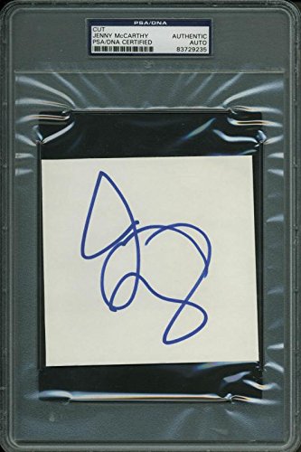 Jenny Mccarthy Authentic Signed 4.5X4.75 Cut Autograph PSA/DNA Slabbed