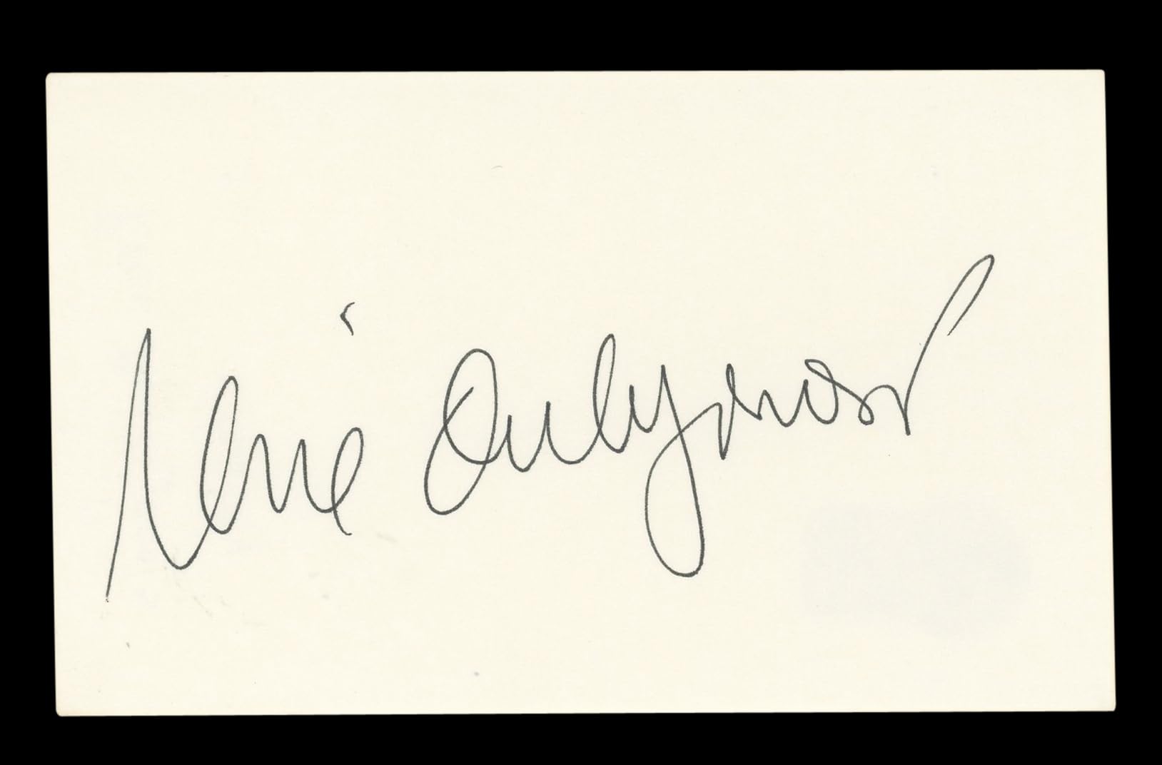 René Auberjonois Star Trek Signed 3x5 Index Card Autographed BAS #AD70186