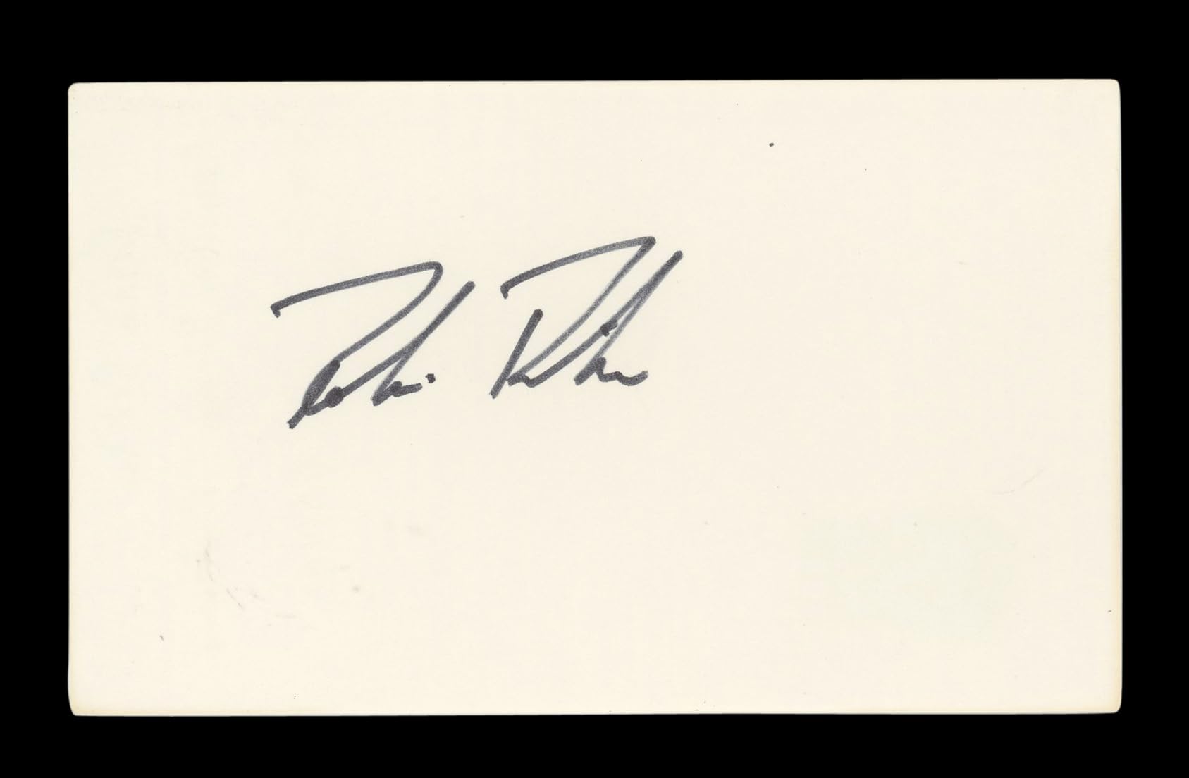Robin Riker General Hospital Signed 3x5 Index Card Autographed BAS #AD70258