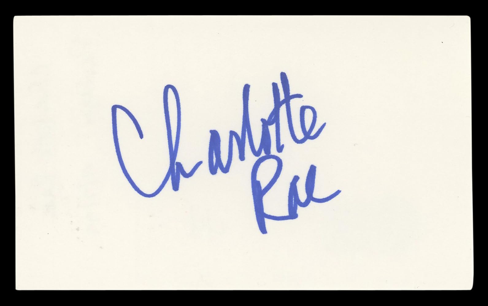 Charlotte Rae The Facts of Life Authentic Signed 3x5 Index Card BAS #BL96728