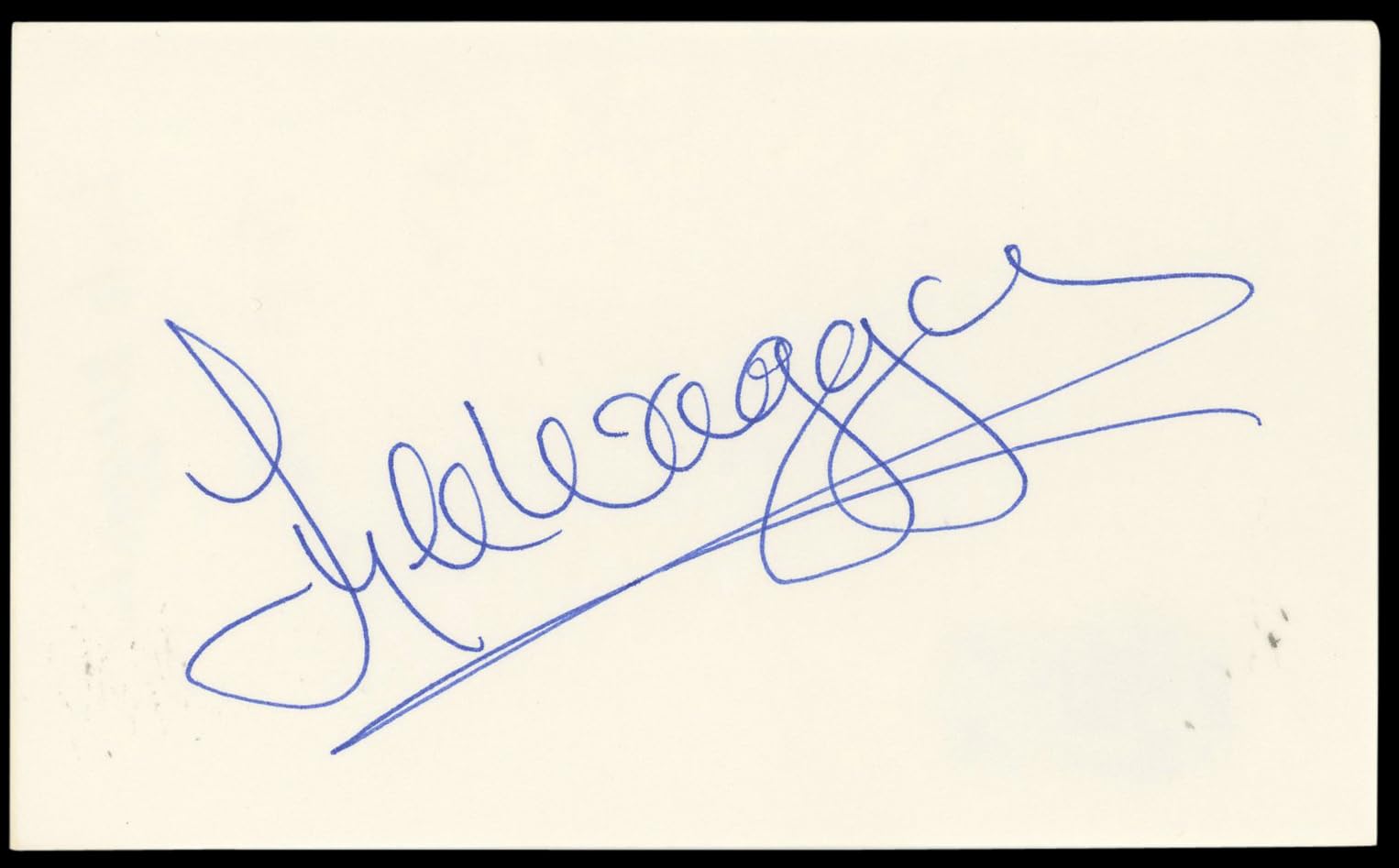 Lyle Waggoner Wonder Woman Authentic Signed 3x5 Index Card BAS #BN89211