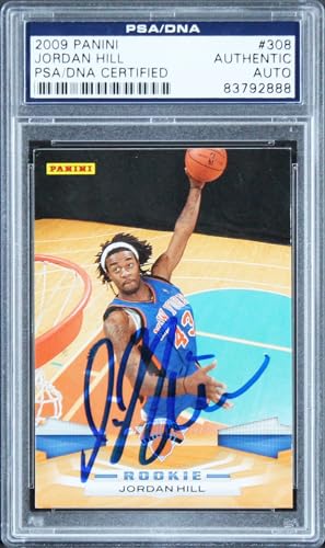 Pacers Jordan Hill Authentic Signed Card 2009 Panini RC #308 PSA/DNA Slabbed